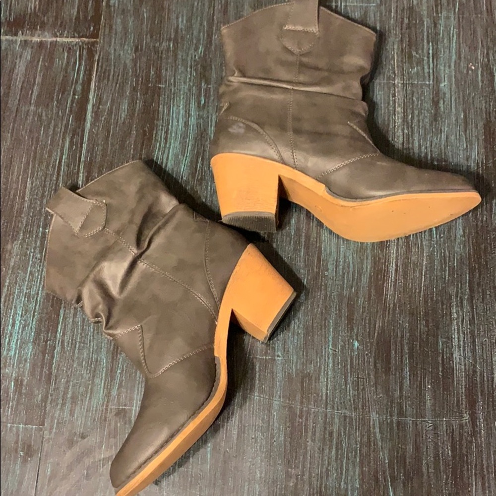 Ankle booties - with heel - worn once!!